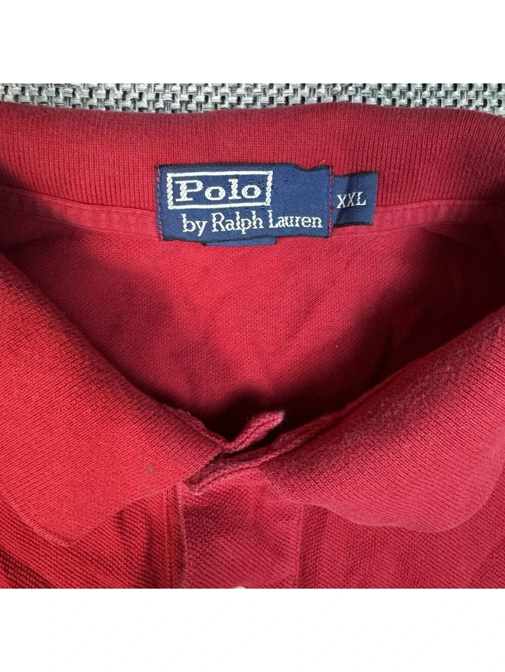 VINTAGE Polo Ralph Lauren Shirt Men 2-XLarge Red 100% Cotton Short Sleeve READ